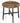 Masa rotunda industriala, blat PAL, cadru otel, 80x75 cm, maro rustic cu negru