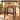 Masa rotunda industriala, blat PAL, cadru otel, 80x75 cm, maro rustic cu negru