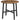 Masa rotunda industriala, blat PAL, cadru otel, 80x75 cm, maro rustic cu negru