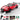 Masina cu telecomanda RC, Timebox, Drift car, 30km/h, 4x4, lumini LED, cauciucuri interschimbabile, 2 baterii tip acumulator incluse, 1:16, Rosu