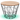 Masuta de cafea rotunda, blat aspect lemn, cadru geometric, 38x30 cm, negru