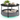 Masuta de cafea rotunda cu cos de stofa, stil modern, 45x75cm, negru cu gri