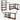 Raft cadru metalic modular pentru depozitare, 5 polite, 150x75x30cm, sarcina 650 kg, maro rustic