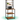 Raft de bucatarie, spatiu cuptor cu microunde, 6 rafturi, 40x60x167cm, maro rustic si negru