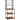 Raft de bucatarie, spatiu cuptor cu microunde, 6 rafturi, 40x60x167cm, maro rustic si negru