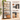 Raft de bucatarie, spatiu cuptor cu microunde, 6 rafturi, 40x60x167cm, gri si negru