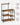 Raft de bucatarie, suport pentru cuptorul cu microunde, cos de sarma, 6 carlige S, 39x90x132cm, maro rustic