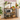 Raft de bucatarie, suport pentru cuptorul cu microunde, cos de sarma, 6 carlige S, 39x90x132cm, maro rustic