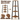 Raft de colt cu 4 polite, cadru metalic si PAL, 34x34x125 cm, maro rustic si negru