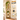 Raft de colt cu 5 polite din sticla securizata, cadru din otel, 28x28x158 cm, auriu