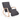 Scaun balansoar din lemn, suport picioare reglabil, maxim 150kg, 67x125x91cm, gri inchis