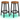 Set 2 scaune bar inalte, sezut rotund, cadru din otel, inaltime 65 cm, stil industrial, maro rustic si negru