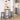 Set 2 scaune bar inalte, sezut rotund, cadru din otel, inaltime 65 cm, stil industrial, maro rustic si negru