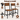 Set 2 scaune de living, cu spatar, stil industrial, 37x50x87 cm, maro rustic
