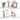 Set de 2 rafturi plutitoare de colt in forma de L, stil industrial, 40x29x14cm, alb