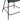 Scaun de bar Wolf, nuanta verde petrol/negru, 56x56x96 cm