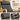 SONGMICS Scaun balansoar din lemn, suport picioare reglabil, maxim 150kg, 67x122x84 cm, gri inchis
