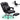 SONGMICS Scaun birou ergonomic, cu suport picioare retractabil, spatar reglabil 135°, maxim 150 kg, 70x70x125 cm, negru