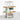 SONGMICS Set 2 rafturi de bucatarie suprapozabile, pentru ustensile sau condimente, 20x30x16cm, natur si alb