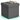 SONGMICS Taburet cu sezut moale, spatiu de depozitare, maxim 300kg, 38x38x38cm, gri inchis