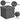 SONGMICS Taburet cu sezut moale, spatiu de depozitare, maxim 300kg, 38x38x38cm, gri inchis