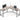 VASAGLE Birou de colt in forma L, cadru metalic, stil industrial, 149x149x76 cm, gri stejar