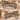 VASAGLE Birou in forma de L cu suport pentru monitor, cadru metalic, 140x130x76cm, maro rustic