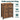 VASAGLE Comoda depozitare cu 2 sertare si polite, usi tip jaluzea, stil industrial, 30x70x80 cm, maro rustic