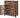 VASAGLE Comoda depozitare cu 2 sertare si polite, usi tip jaluzea, stil industrial, 30x70x80 cm, maro rustic