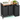 VASAGLE Cos de rufe, 3 compartimente, saci de rufe detasabili, raft, cadru metalic, 3x38L, 93x33x72 cm, maro rustic si n
