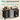 VASAGLE Cos de rufe cu 4 compartimente 2×25 L si 2×50 L, mobil cu roti, saci detasabili, 99x33x81 cm, maro  si negru