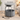 VASAGLE Masuta de cafea rotunda cu cos de stofa, statie de incarcare 2 prize si 2 USB, 45x50cm, gri argintiu