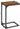 VASAGLE Masuta laterala C-shape pentru canapea sau pat, blat din PAL, cadru metalic, stil industrial, 40x30x62 cm, maro 