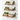 VASAGLE Raft de perete, set 3 bucati de 30, 35 si 40 cm, 2 moduri de montare, maro rustic si negru