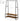 VASAGLE Raft pentru haine cu suport pentru pantofi, 2 polite, 6 carlige laterale, 45x100x160cm, maro rustic